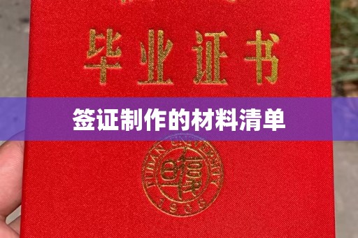 新晃签证制作的材料清单
