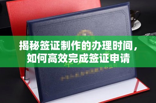新晃揭秘签证制作的办理时间，如何高效完成签证申请