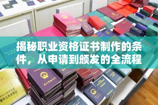 新晃揭秘职业资格证书制作的条件，从申请到颁发的全流程解析